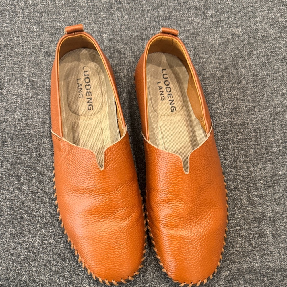 Luodeng Lang Men's Tan Leather‎ Loafers size 40/7.5